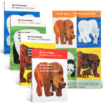 英文原版 Brown Bear,Brown Bear,What Do You See? 棕熊你看到了什么 4册平装套装艾瑞卡尔 Eric Carle 0-3-6岁低幼儿童英语绘本图画书 送海报+音频PDF,TXT迅雷下载,磁力链接,网盘下载