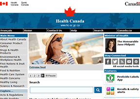 加拿大卫生部官网