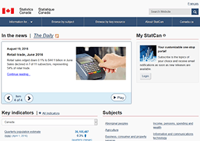 加拿大统计局官网