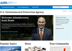美国国家环境保护局官网