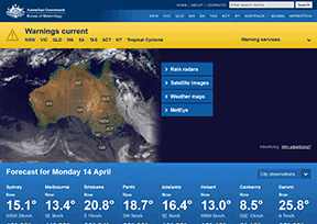 澳大利亚气象局官网