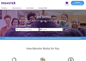 Monster.com招聘网站官网
