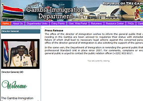 冈比亚移民局官网